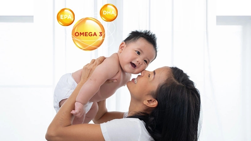 DHA Omega-3 hỗ trợ ph&aacute;t triển n&atilde;o bộ to&agrave;n diện
