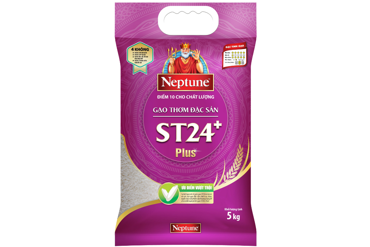 Gạo thơm đặc sản Neptune ST24+ Plus