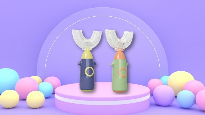 B&agrave;n chải điện chữ U &ocirc;m trọn h&agrave;m răng gi&uacute;p b&eacute; l&agrave;m sạch nhanh