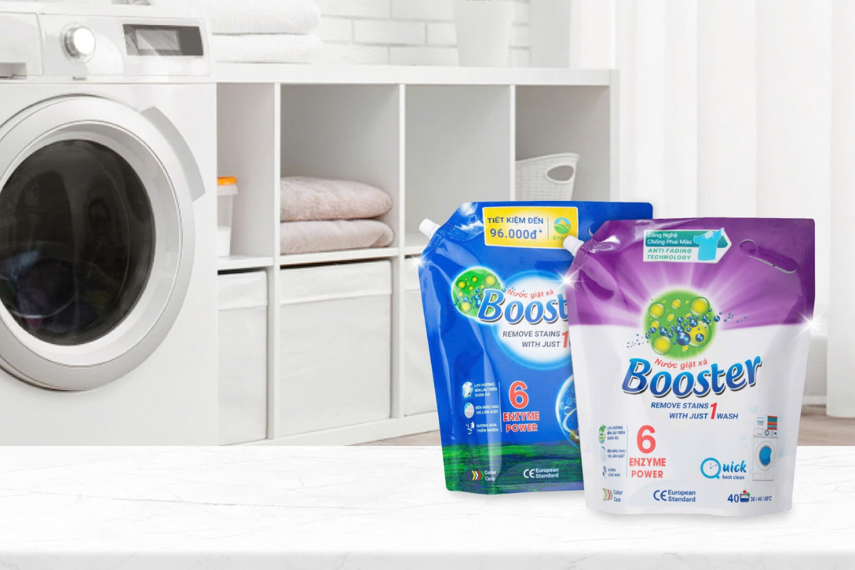 Nước giặt xả Booster hương nắng mai thanh m&aacute;t dịu nhẹ