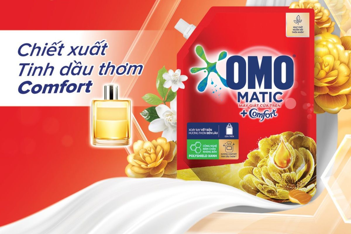Nước giặt OMO Matic tinh dầu nước hoa