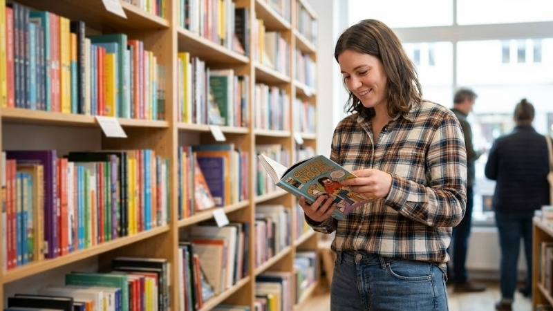 Bắt đầu với truyện tranh hoặc hồi k&yacute; h&agrave;i hước để việc đọc trở n&ecirc;n nhẹ nh&agrave;ng