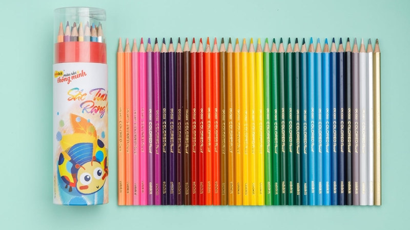 Bộ b&uacute;t ch&igrave; m&agrave;u chất lượng cao với nhiều t&ocirc;ng m&agrave;u