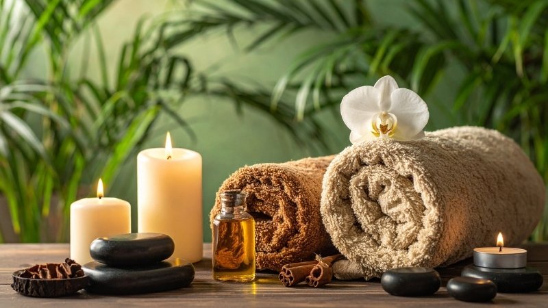 Thành phần vàng gồm dầu nền thiên nhiên, tinh dầu thư giãn và thảo dược giúp nuôi dưỡng da