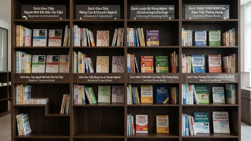 Sách giao tiếp tiếng Nhật tại Tiki đa dạng cấp độ, chủ đề, dễ chọn theo nhu cầu