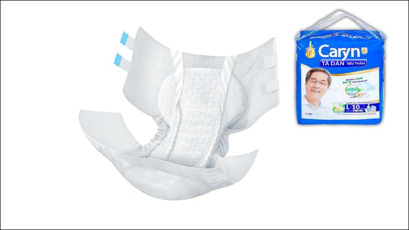 Tã dán Caryn thấm hút siêu tốc, giữ khô thoáng cho người già