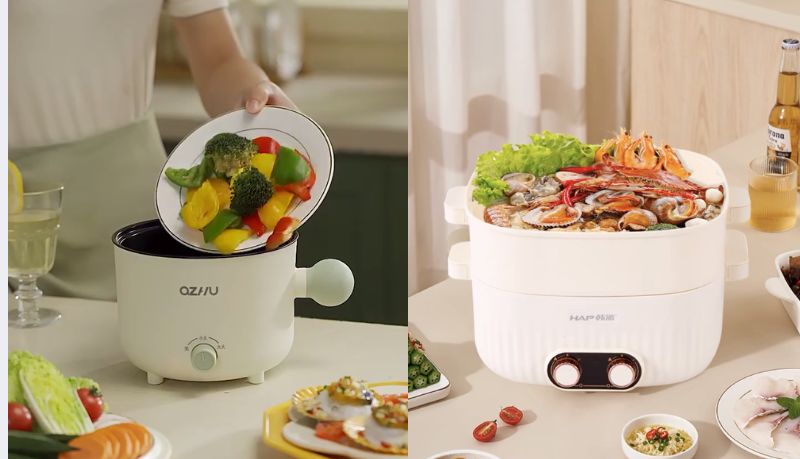 Nồi điện gi&uacute;p bạn n&acirc;u đa dạng m&oacute;n từ hầm, kho đến nấu lẩu