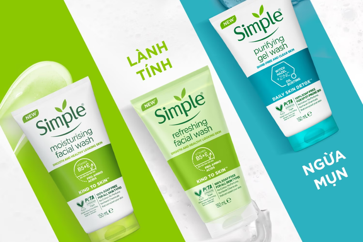 Sữa rửa mặt Simple