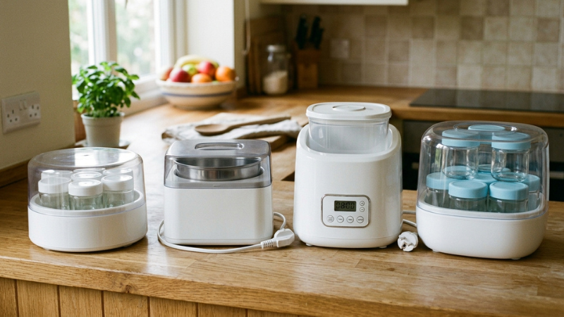 M&aacute;y l&agrave;m sữa chua điện tử tiện lợi với hẹn giờ tự động