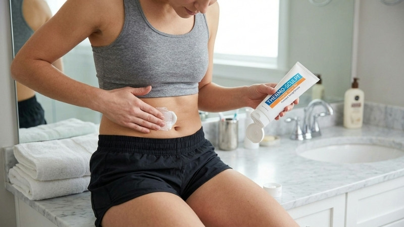 Sản phẩm d&ugrave;ng ngo&agrave;i da chứa hoạt chất sinh nhiệt gi&uacute;p đốt ch&aacute;y năng lượng v&agrave; ph&acirc;n giải mỡ
