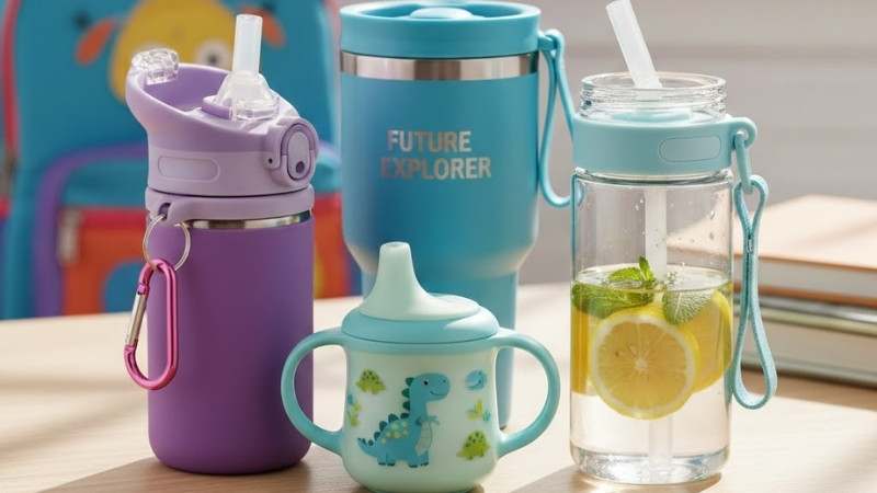 Chọn bình uống theo tuổi và nhu cầu như tập uống, ống hút hay bình giữ nhiệt đi học