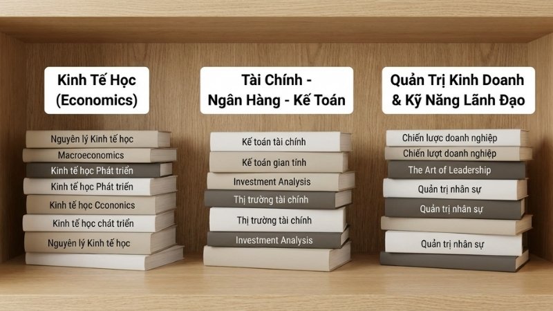 S&aacute;ch kinh tế tại Tiki gồm kinh tế học, t&agrave;i ch&iacute;nh kế to&aacute;n v&agrave; quản trị, đ&aacute;p ứng học tập, đầu tư v&agrave; điều h&agrave;nh