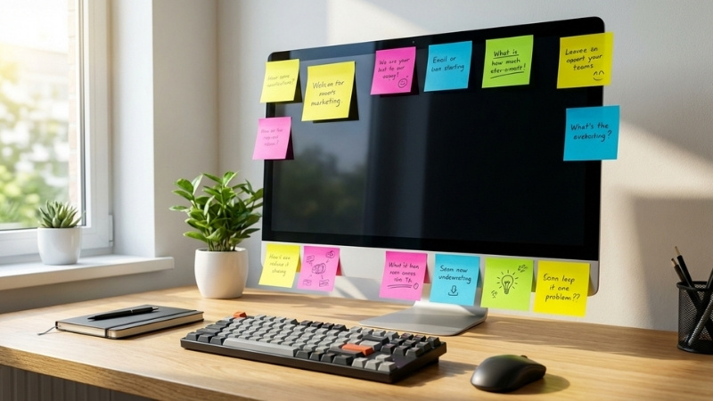 Giấy Notes gi&uacute;p kh&ocirc;ng gian l&agrave;m việc th&ecirc;m sinh động v&agrave; hỗ trợ ghi nhớ th&ocirc;ng tin