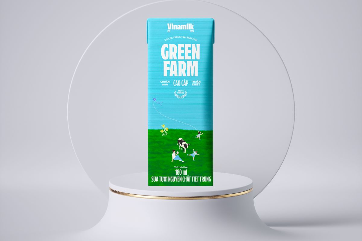 Sữa tươi tiệt trùng Vinamilk Green Farm không đường