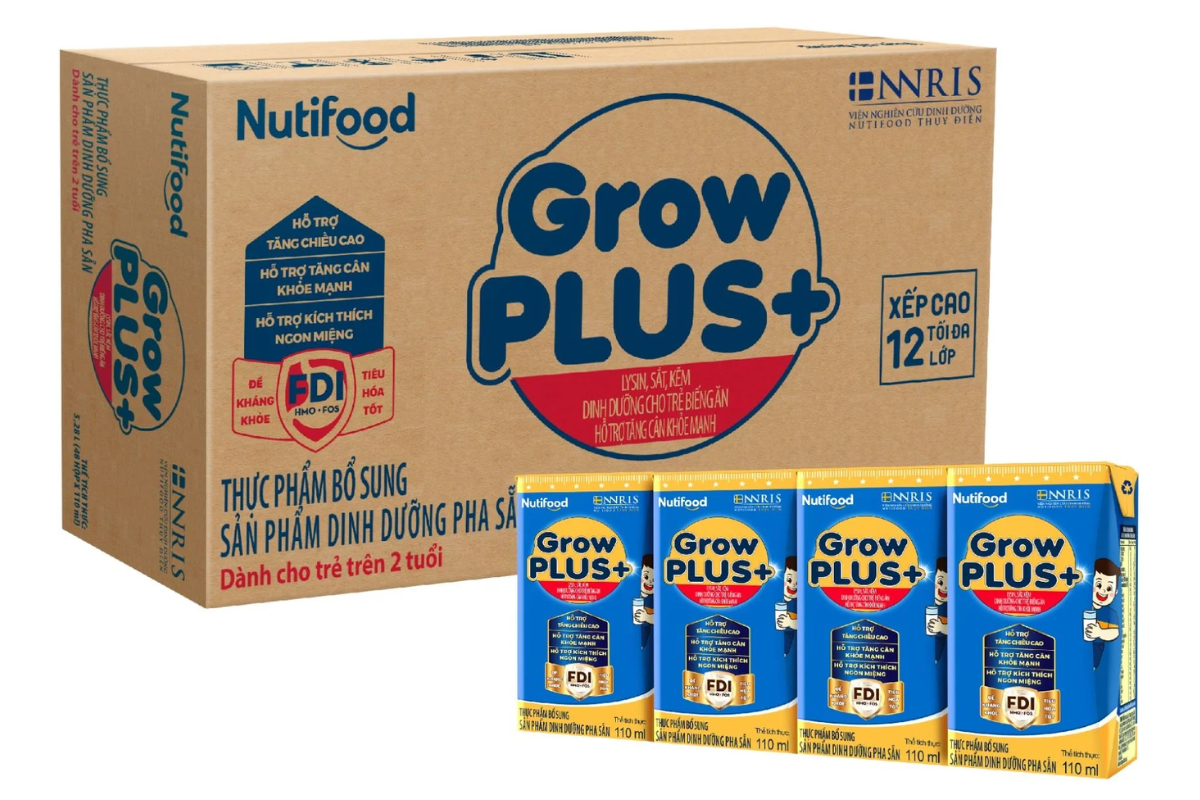 Sữa bột pha sẵn Nutifood GrowPLUS+ Biếng Ăn 