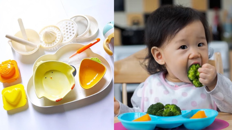 Dụng cụ ăn dặm phù hợp từng phương pháp giúp bé tập ăn dễ dàng và sạch sẽ