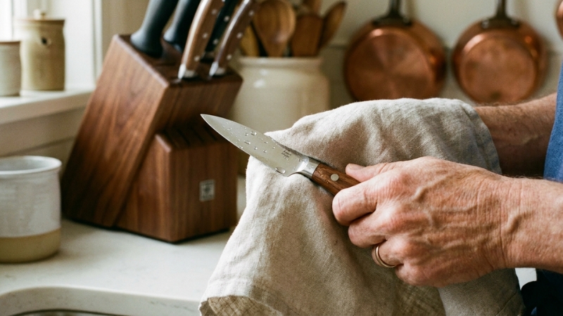 Bảo quản dao gọt tỉa bền bỉ bằng c&aacute;ch vệ sinh thủ c&ocirc;ng v&agrave; cất giữ trong ống cắm chuy&ecirc;n dụng