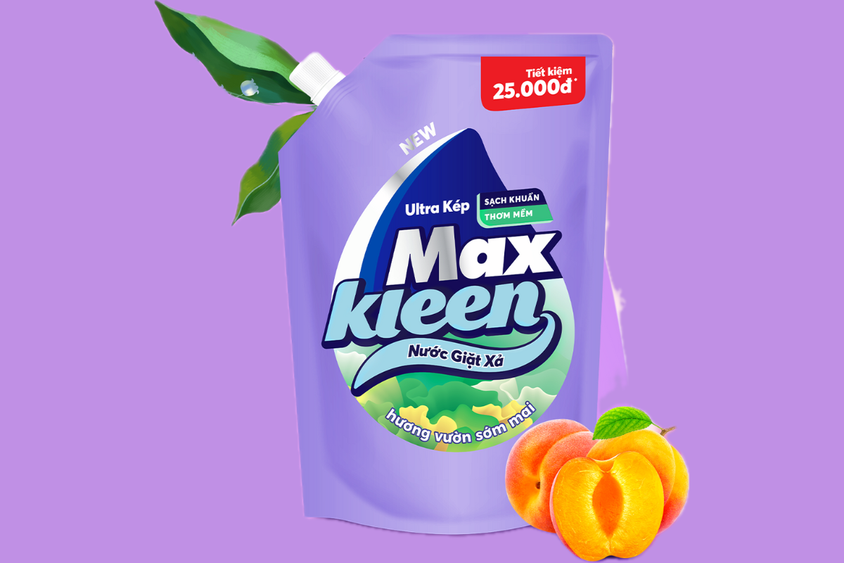 Nước giặt xả MaxKleen hương vườn sớm mai