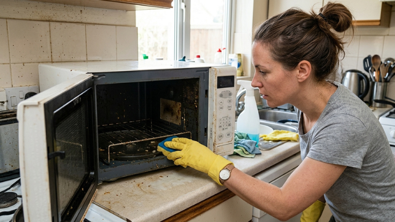 L&agrave;m sạch khoang l&ograve; thường xuy&ecirc;n gi&uacute;p loại bỏ dầu mỡ, hạn chế m&ugrave;i v&agrave; k&eacute;o d&agrave;i tuổi thọ thiết bị