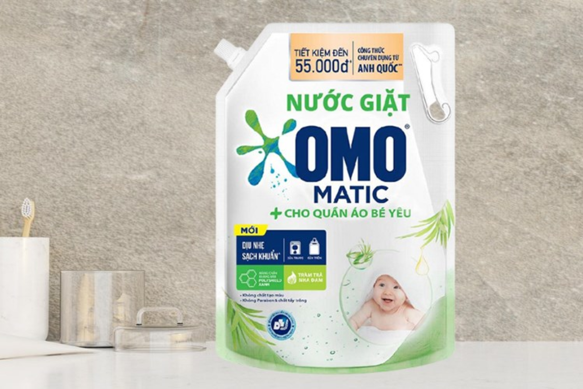Hướng dẫn c&aacute;ch sử dụng nước giặt OMO
