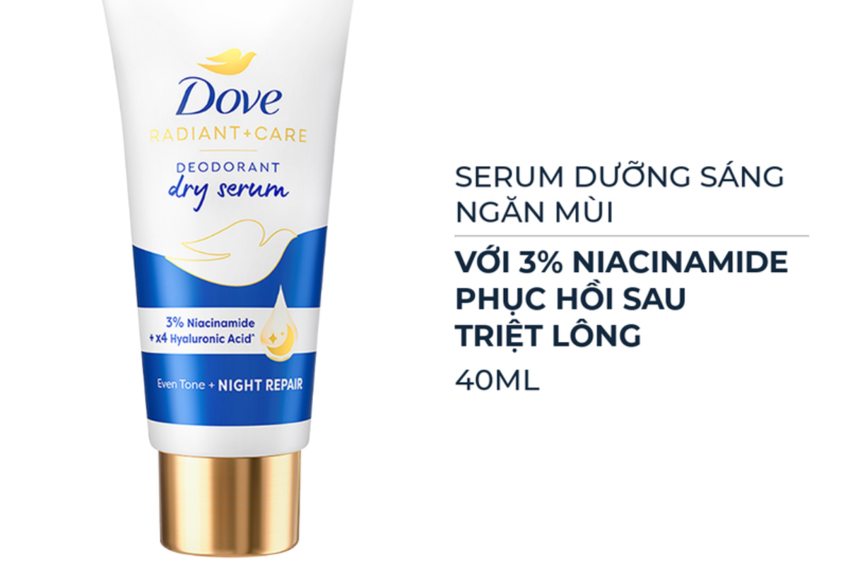 Serum khử mùi Dove 3% Niacinamide dưỡng sau tẩy lông