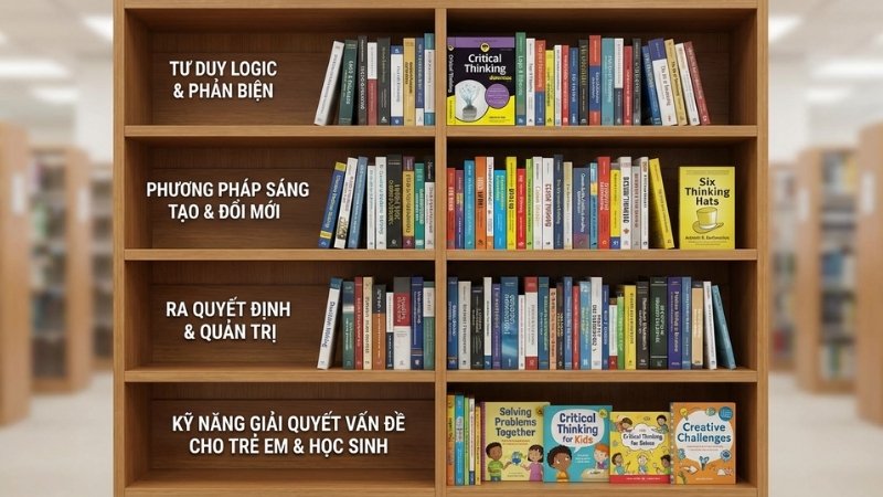 S&aacute;ch giải quyết vấn đề tr&ecirc;n Tiki đa dạng từ tư duy logic, s&aacute;ng tạo đến ra quyết định cho mọi lứa tuổi