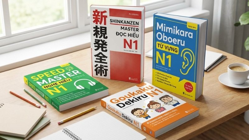 Quy tụ series luyện N1 kinh điển như Shinkanzen, Soumatome, Mimikara, đảm bảo &ocirc;n thi hiệu quả
