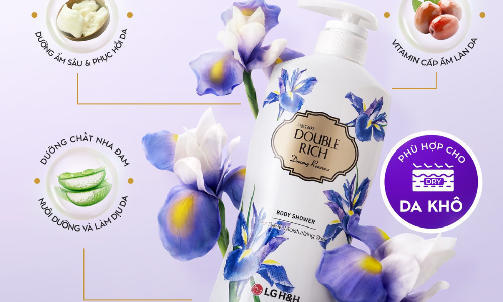 Sữa tắm Double Rich hương chi diên vĩ mang hương thơm sang trọng, tinh tế