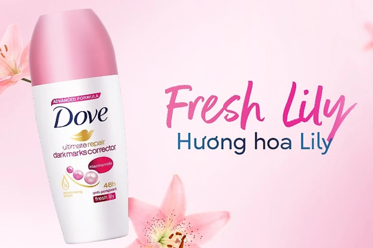 Lăn Khử Mùi Dove Ultimate Repair Antiperspirant Hương Fresh Lily