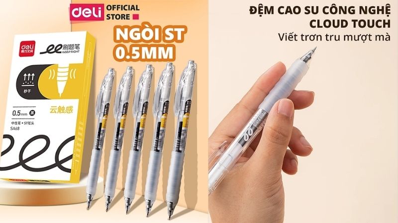 Thương hiệu b&uacute;t bi Deli