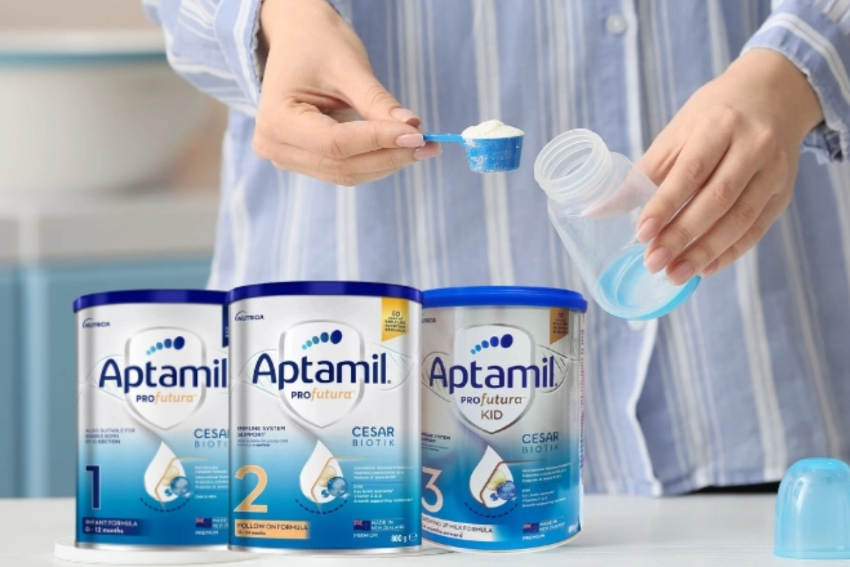 Hướng dẫn các bước pha sữa Aptamil đúng chuẩn
