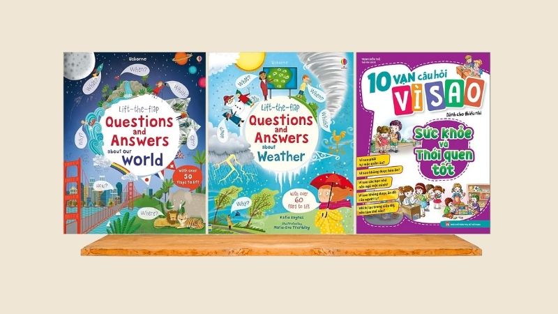 Những bộ s&aacute;ch kinh điển như "10 vạn c&acirc;u hỏi v&igrave; sao" hay s&aacute;ch lật mở Usborne lu&ocirc;n được c&aacute;c b&eacute; y&ecirc;u th&iacute;ch