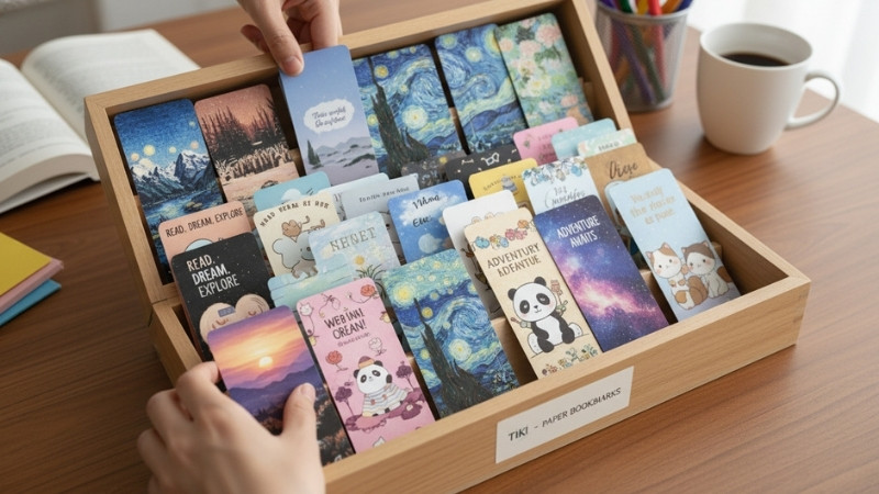 Tiki cung cấp đa dạng bookmark từ giấy, nam ch&acirc;m, kim loại đến gỗ