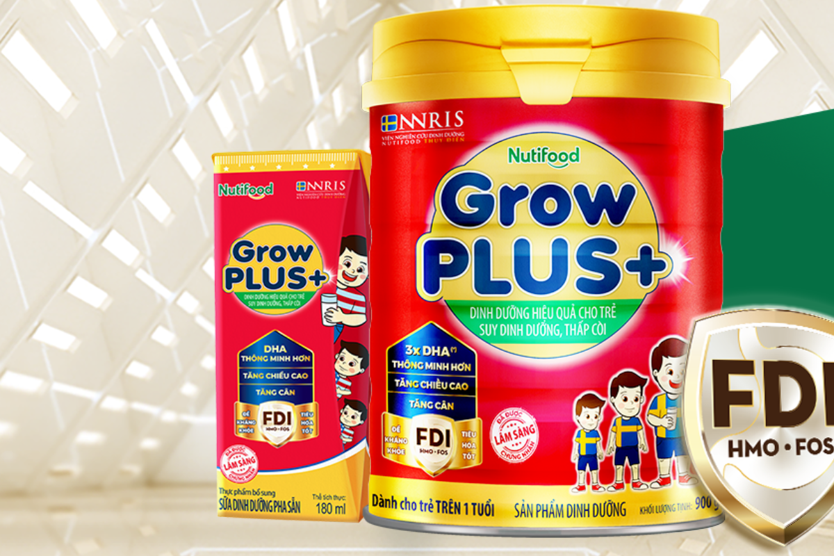 Sữa bột Nutifood GrowPLUS+ tăng chiều cao