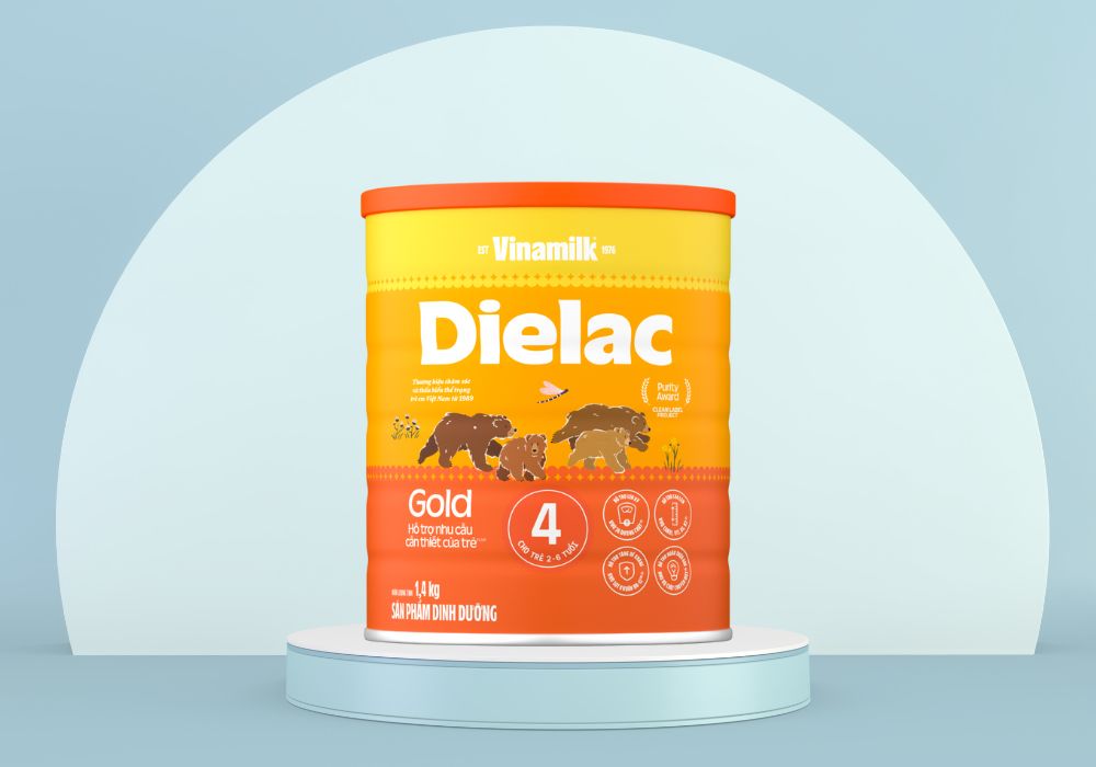 Vinamilk Dielac Gold là dòng sữa bột em bé cao cấp của Vinamilk