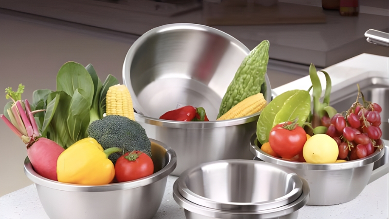 C&aacute;c loại thau nh&agrave; bếp nhiều k&iacute;ch cỡ d&ugrave;ng để rửa rau củ, ng&acirc;m thực phẩm v&agrave; trộn nguy&ecirc;n liệu