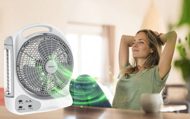 Quạt sạc nhỏ gọn, tiện lợi mang đi rất dễ d&agrave;ng, giải ph&aacute;p cho mọi gia đ&igrave;nh khi mất điện