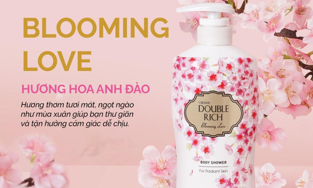 Double Rich hoa anh đào sở hữu công thức dịu nhẹ kết hợp giữa chiết xuất hoa anh đào