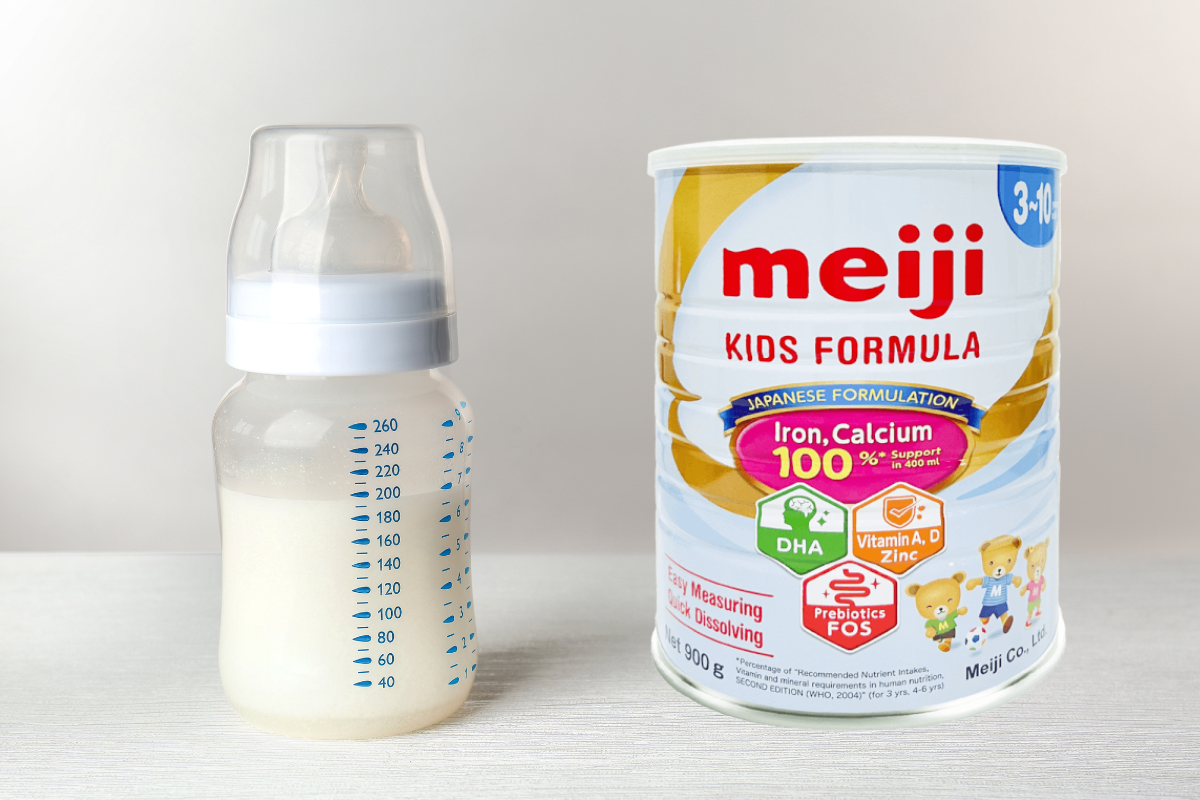 Cách pha sữa Meiji đúng chuẩn