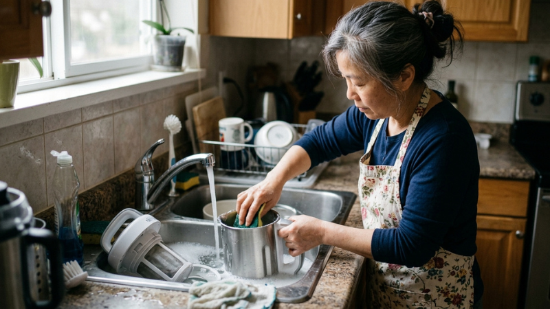 Vệ sinh máy làm sữa đậu nành ngay sau khi dùng để giữ máy sạch lâu