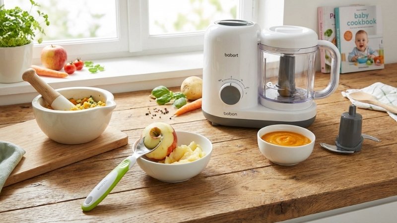 Chọn dụng cụ ăn dặm theo nhu cầu như bộ nghiền, th&igrave;a nạo tr&aacute;i c&acirc;y hoặc bộ chế biến đa năng tiện lợi