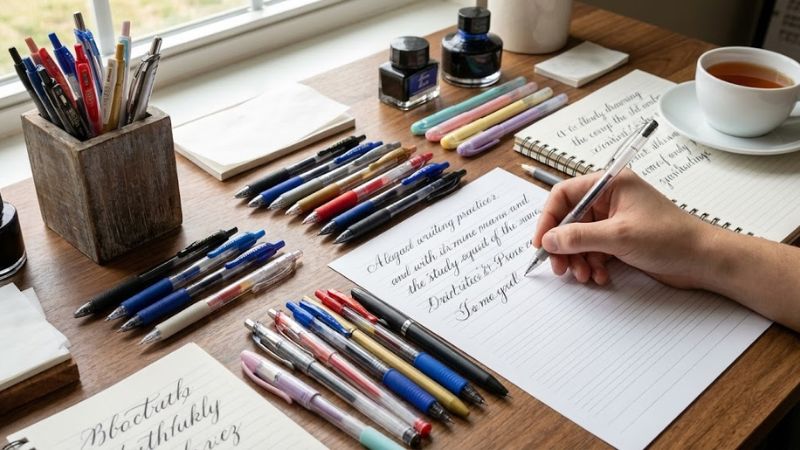 B&uacute;t gel - B&uacute;t nước gi&uacute;p c&aacute;c n&eacute;t chữ mượt m&agrave;, ổn định