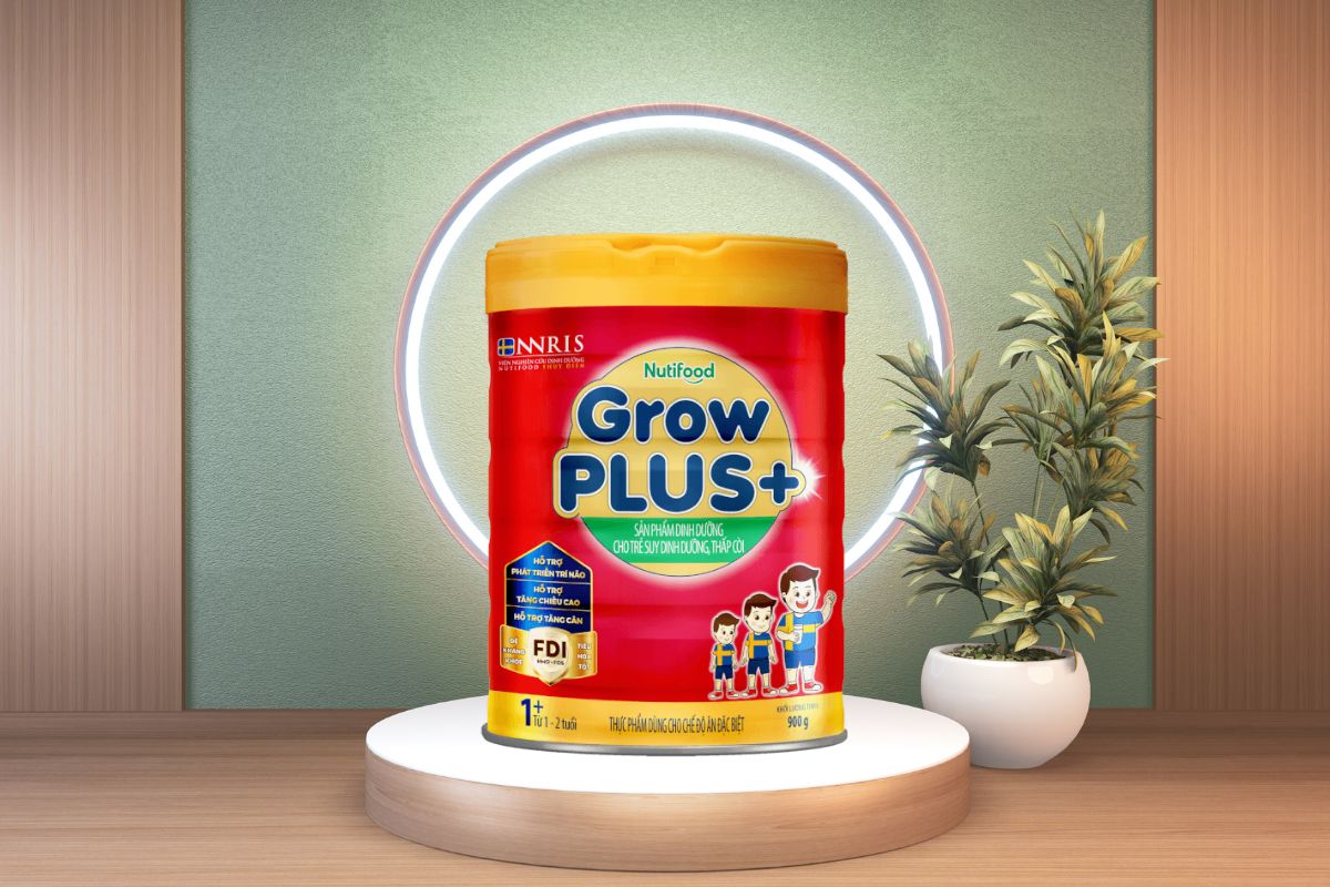 Sữa Grow Plus đỏ dành riêng cho trẻ thấp còi chậm tăng cân