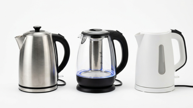 T&ugrave;y theo nhu cầu v&agrave; sở th&iacute;ch, bạn c&oacute; thể chọn b&igrave;nh đun bằng inox, thủy tinh hoặc nhựa cao cấp