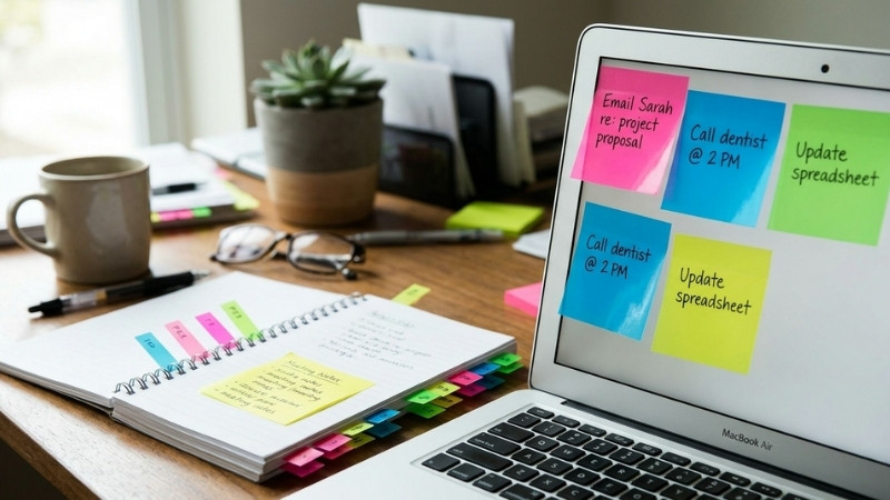 Giấy notes nhựa PET dẻo dai, chống nước tốt, viết mượt v&agrave; b&aacute;m d&iacute;nh chắc tr&ecirc;n mọi bề mặt