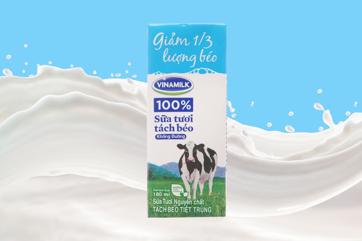 Sữa tươi tách béo, ít béo 
