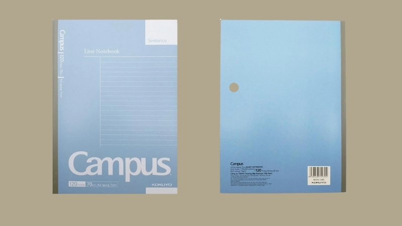 Tập Basic Notebook - Kẻ Ngang - 120 Trang 70gsm - Campus NB-B5L120BS