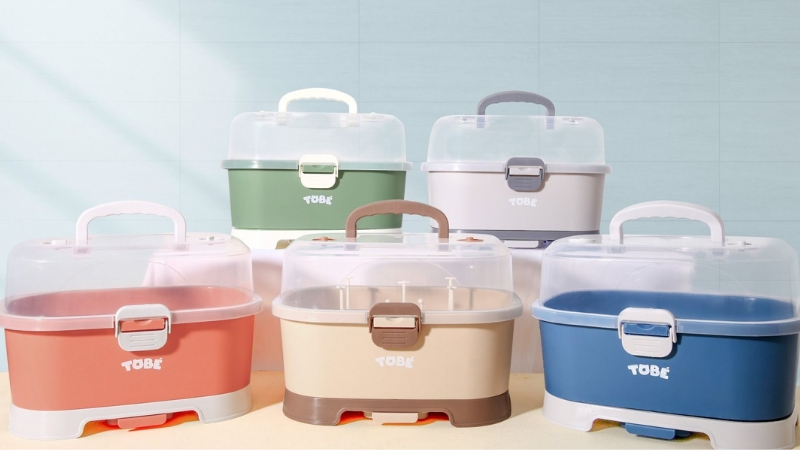 Khay úp bình sữa thiết kế thông thoáng, đảm bảo vệ sinh cho bé