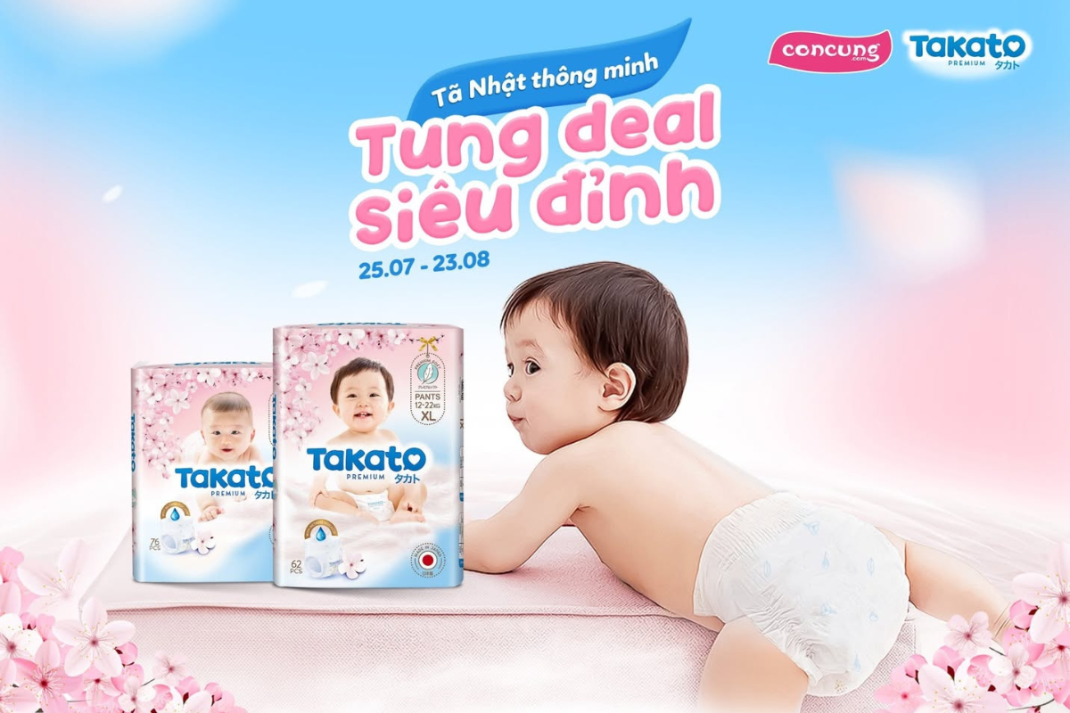 Tã Takato thương hiệu tã giấy được nhiều mẹ tin tưởng