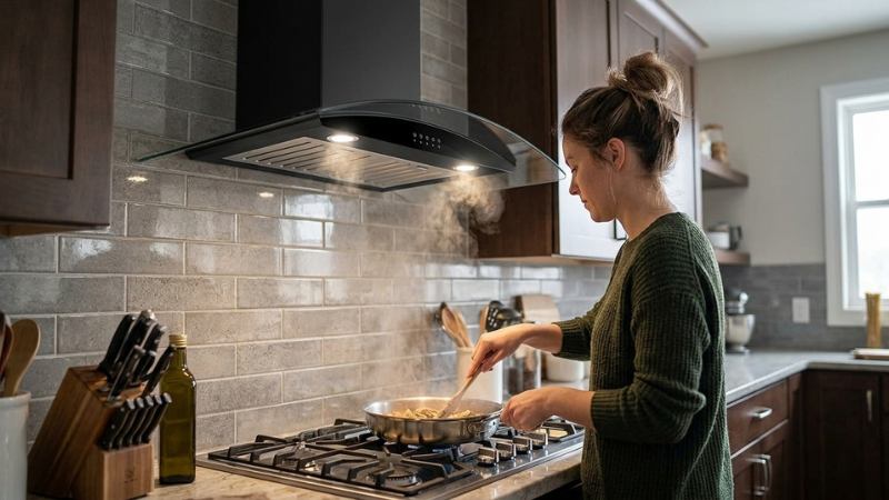 Bếp lu&ocirc;n tho&aacute;ng sạch, nấu ăn kh&ocirc;ng c&ograve;n &aacute;m m&ugrave;i